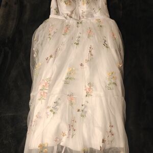 Dress with Floral Embroidery